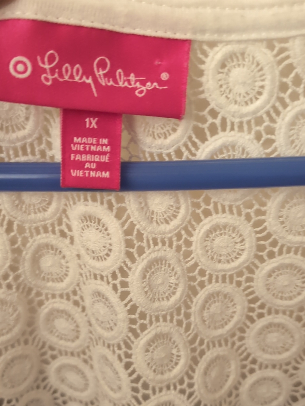 Lilly Pulitzer Blue & Pink Shell-Print Tank Top 1X - Picture 3 of 6